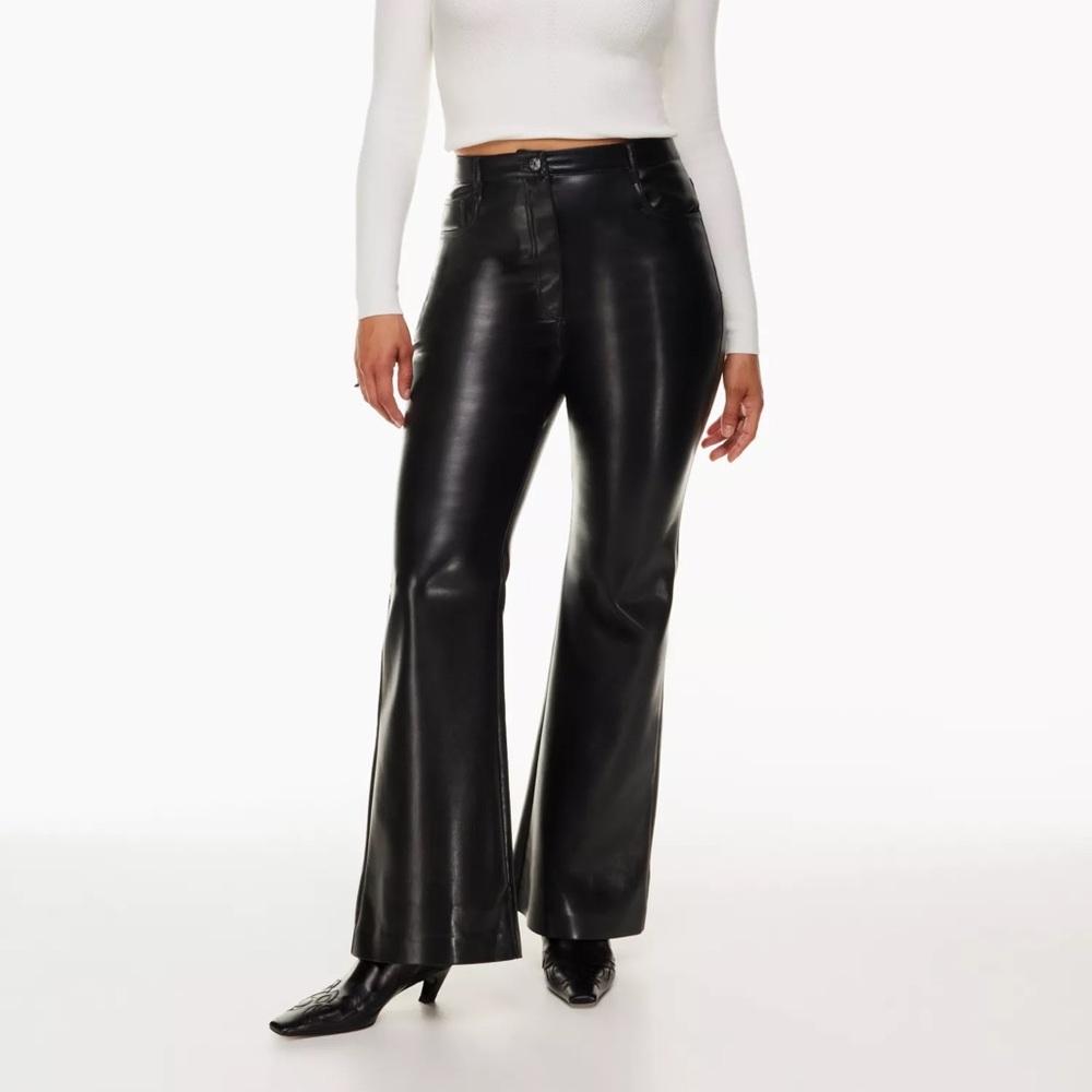 Aritzia Melina Flare Leather Pants